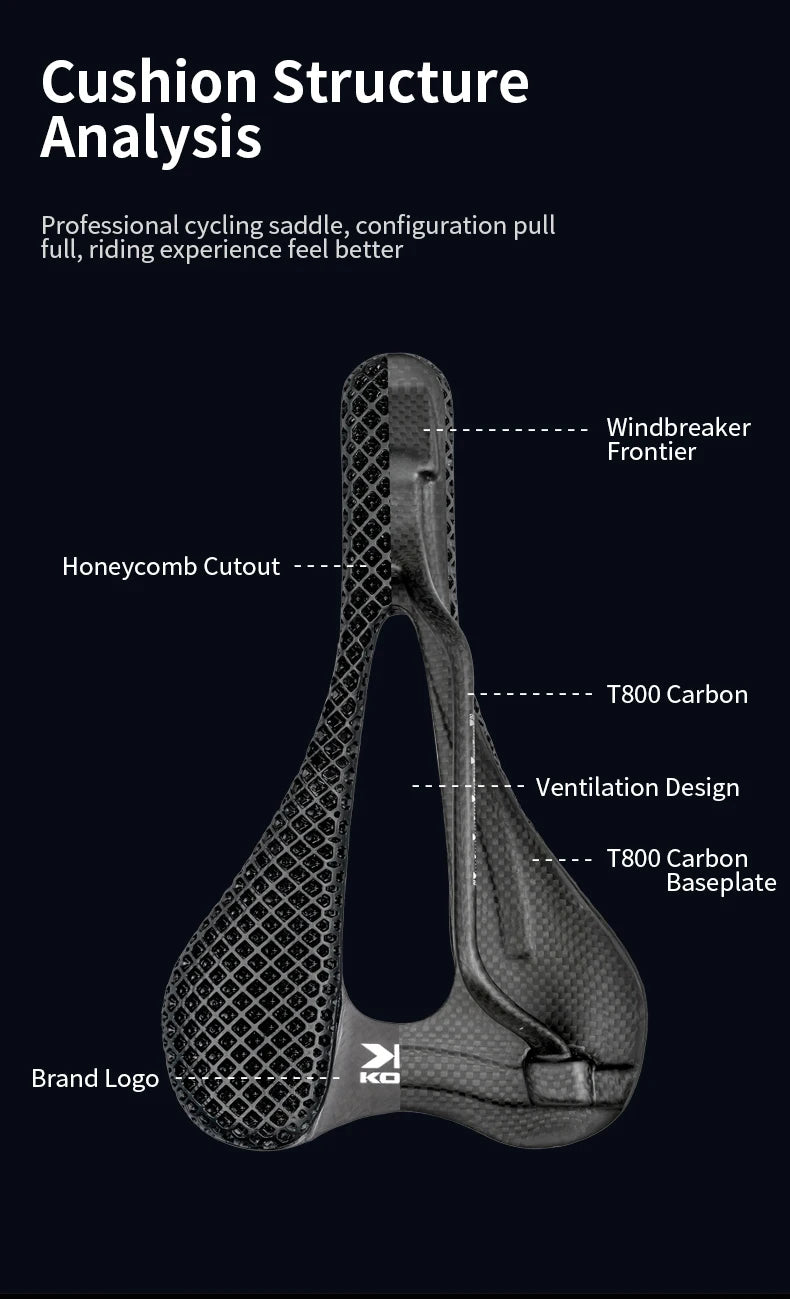 KORE Bicycle Saddles For Road Bikes Ultralight Carbon Fiber Cycling Accessories 7*9 Saddles Good Quality