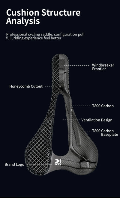 KORE Bicycle Saddles For Road Bikes Ultralight Carbon Fiber Cycling Accessories 7*9 Saddles Good Quality