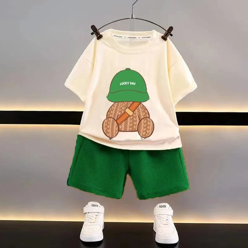 Baby Clothes Summer Children's Casual Sets Loose Cooler Cute Fashion Suit Infants Top + Shorts Two Piece Set