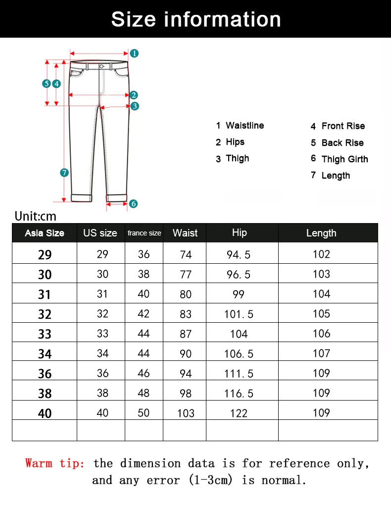 New Business Men's Jeans Casual Straight Stretch Fashion Classic Blue Black Work Denim Trousers Male Brand Clothing Mens Jeans