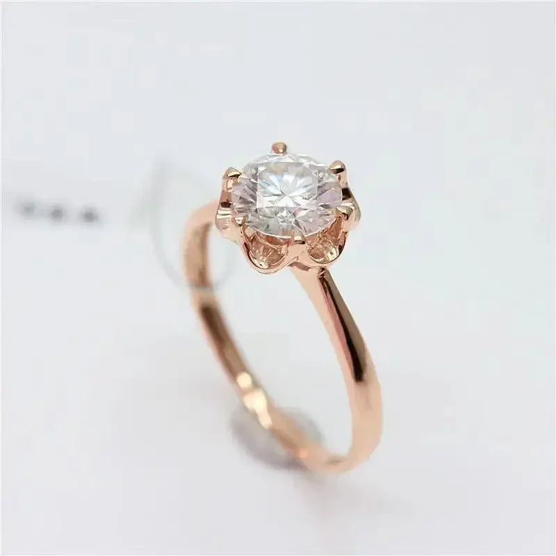White Shiny Flower Jewelry Set Plated  Rose Gold Earrings for Women Charms Rings Necklace Elegant Light Luxury Necklaces