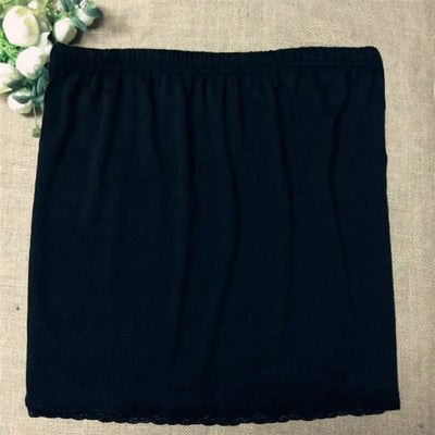 Satin Underskirt Half Slips Dress for Women Summer Thin Ice Silk High Waist Elastic Anti-Penetrating Underskirt Lining Petticoat