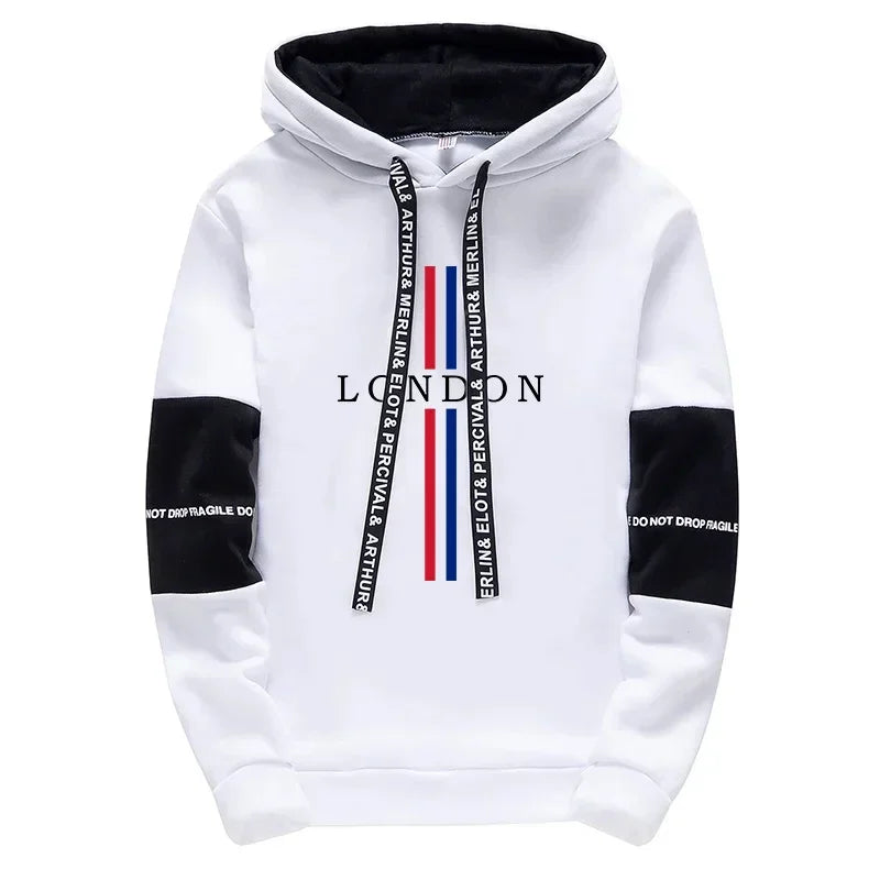 Men's Hooded Sweatshirts Sweatpants London Fashion Hoodie Streetwear Male All Seasond Daily Casual Sport Streetwear Tracksuit