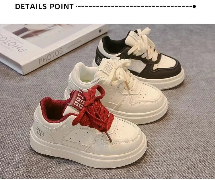 Kids Sports Shoes Non-slip Soft Sole Boys Girls Casual Shoes White Trendy 2025 New Fashion Children Sneakers Breathable Comfort