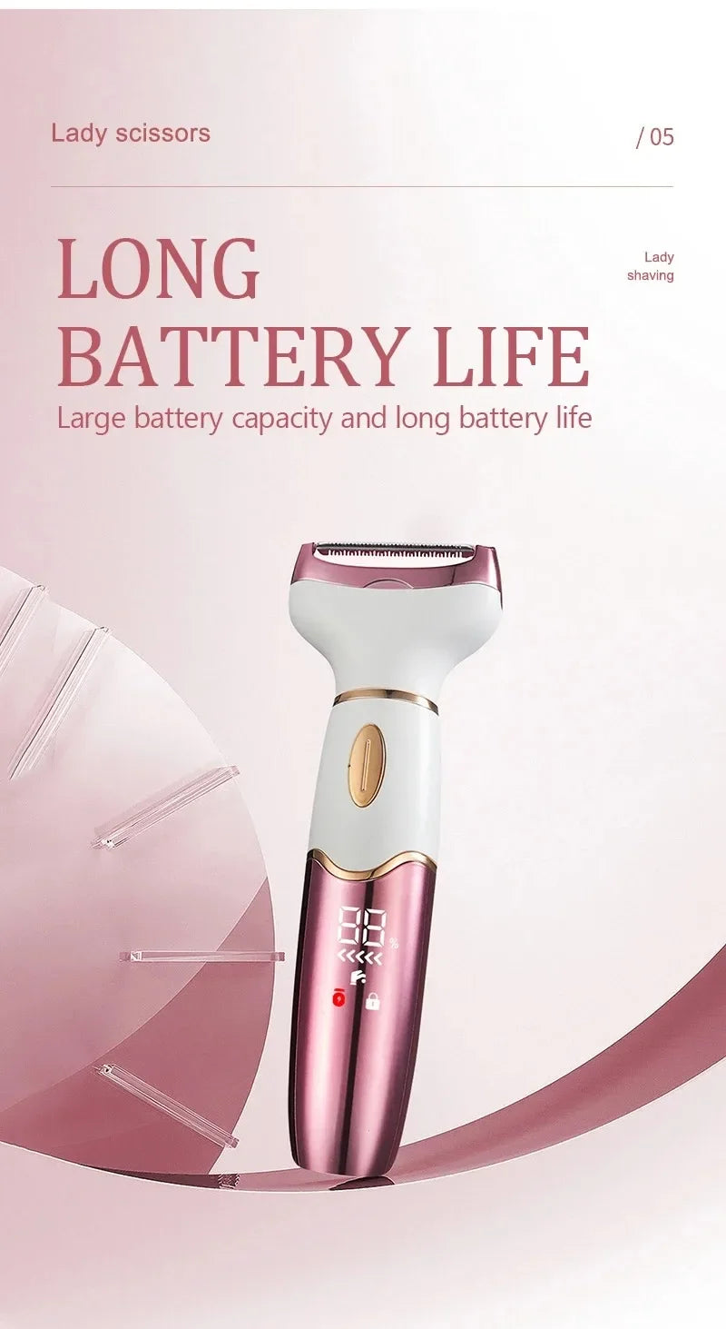 4 in 1 Women's electric epilators Hair trimmers for underarms, bikini, arms, legs, face and beard Portable and painless epilator