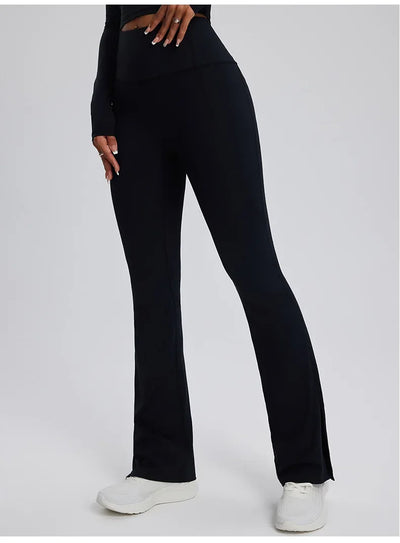 Yoga Leggings Women Bell-bottoms Fitness Leggings Running Cycling Pants Breathable Workout Gym Sports Tights High Waist Leggings