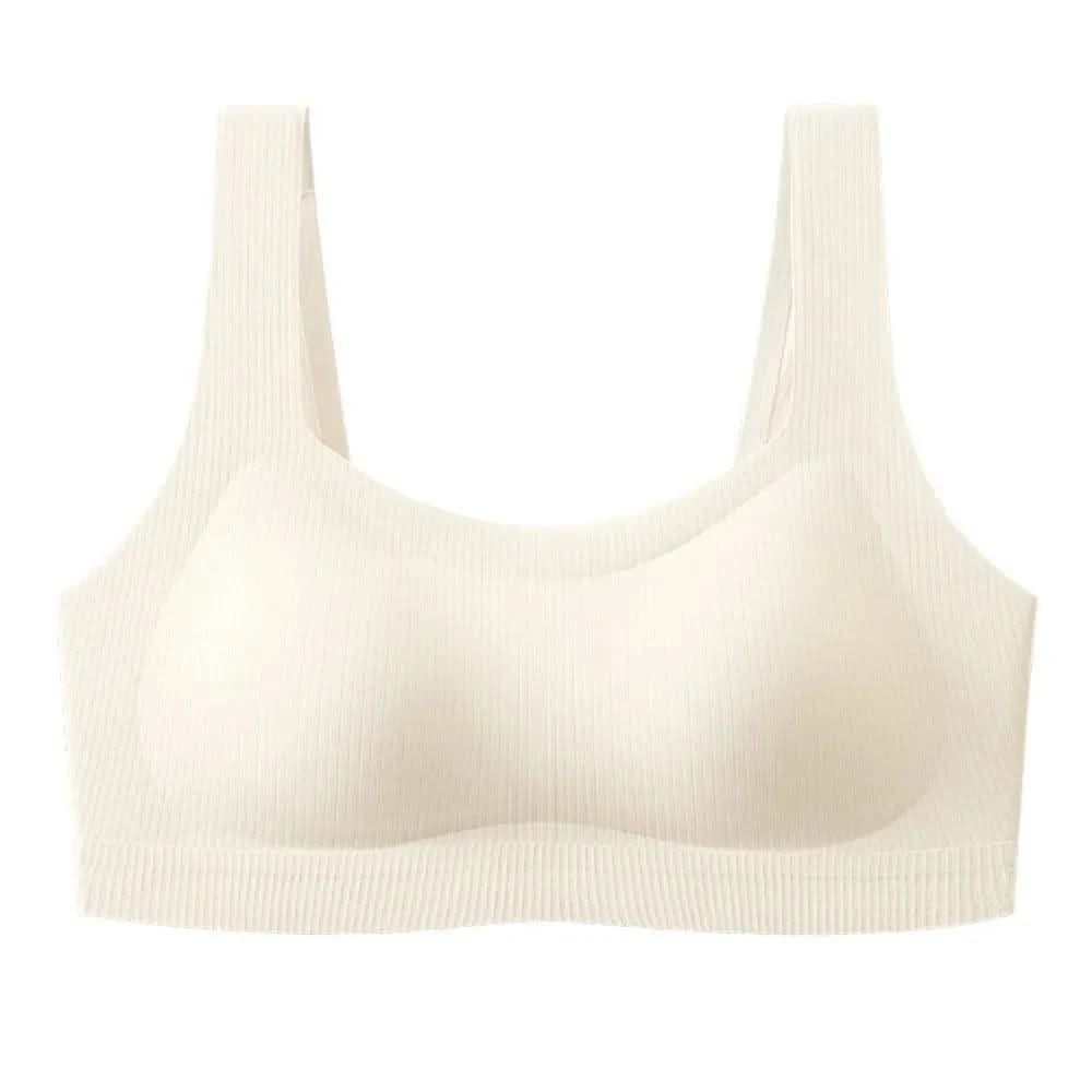 Comfortable Simple Wireless Bras Shockproof Full Cup Push Up Bras Beauty Back Anti-sagging Seamless Underwear Women