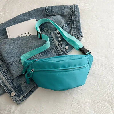 Half Moon Women's Chest Bag New Oxford Cloth Large Capacity Waist Bags Waterproof Multifunctional Running Belt Bags Sport