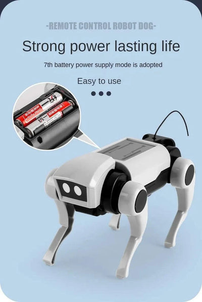 Children's Remote Control Mechanical Robot Dog, Toy Science, Teaching,  DIY Assembling Model Electric Set Toys for Boys Kids