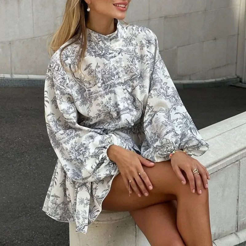 Elegant Women's Midi Dresses 2025 Autumn Long Sleeve Dress Vestidos De Mujer Винтажное Платье Abito Donna 2024 Damen Kleidung