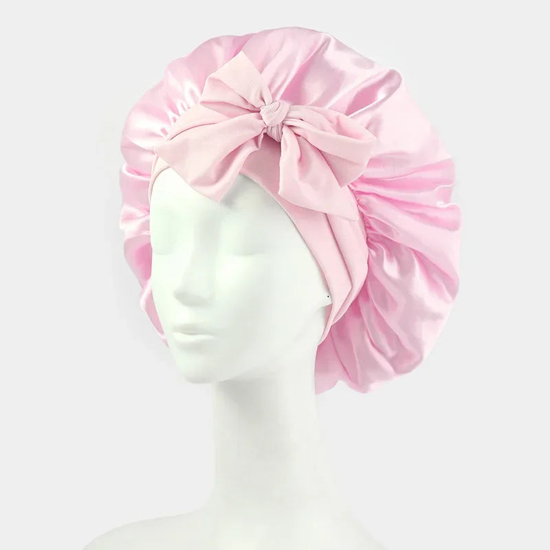 Satin Bonnet Silk Bonnet Adjustable Bonne For Sleeping Hair Bonnet With Tie Band Bonnets For Women Men