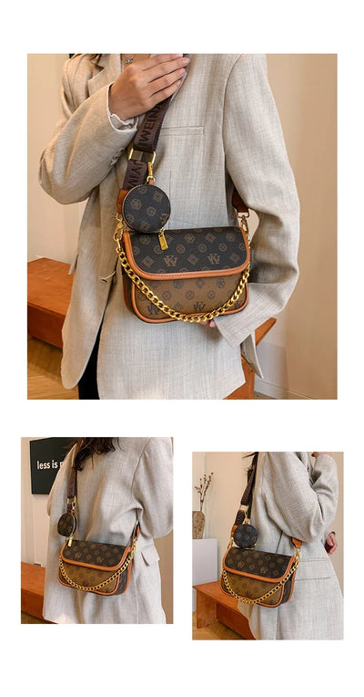 Designer Women's Leather Handbag - Elegant Crossbody Shoulder Messenger Bag Luxury Brand Tote Purse Stylish Ladies