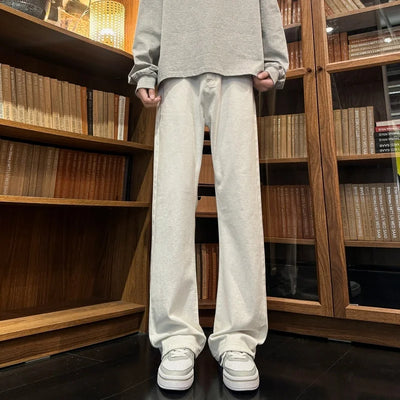 Autumn New Men's Jeans Baggy Straight Wide Leg Male Fashion Vintage Denim Pants Men Youth Popular Brand Streetwear Jean Trousers