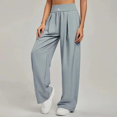 Women's High Waisted Hip Lifting Yoga Wide Leg Pants Athletic Casual Fitness Pants
