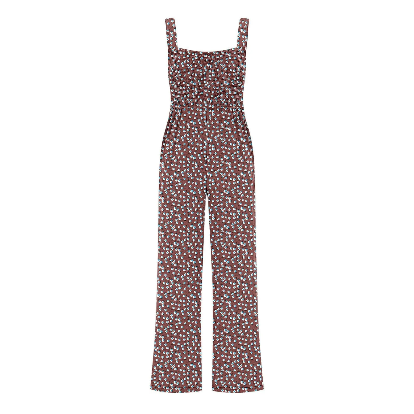 Summer Sexy Sling Jumpsuits Women'S Fashion Printed Loose Pencil Pants Casual Streetwear Elegant Party Female Spaghetti Rompers