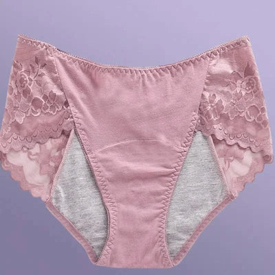 Women's Leak Proof Menstrual Panties lace Breathable SexysWaterproof Mid Waist Physiological Period Seamless  Underwear