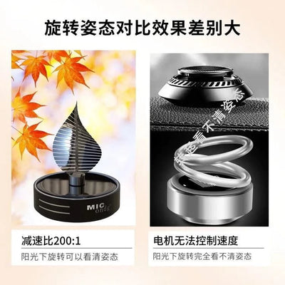 Car aromatherapy perfume car premium sense of niche rotating solar car gold leaf aromatherapy net red perfume new