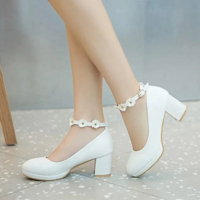 Platform Pump High Heels(30-43) With Fashion Flowers for Children, Girls | Kids Princess Sandals | Party  | Wedding