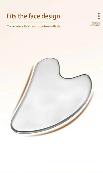 Facial Massage Scraper Stainless Steel Beauty Scraper Face Lift Law Full-Body Dolphin Heart Scraper Holster