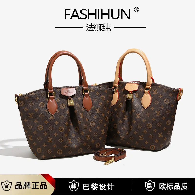 2025 French Luxury Handbag for Women Designer Tote Elegant Structured Shoulder Bag High-End Minimalist Chic Versatile