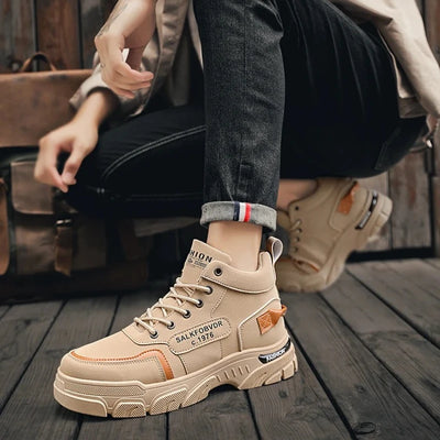 Men's Boots Are Durable, Anti-slip, Fashionable and Trendy New Low-top PU Leather High-quality Outdoor Mountaineering Work Boots