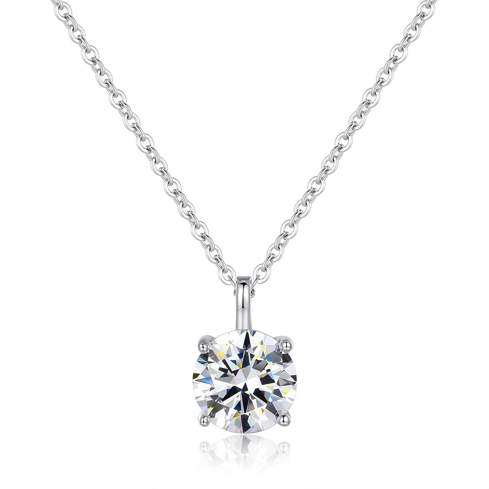 1CT 2CT Solitaire Pear Cut Moissanite Diamond Pendant Necklace for Women 100% 925 Sterling Silver Droplet Necklaces Jewelry GRA