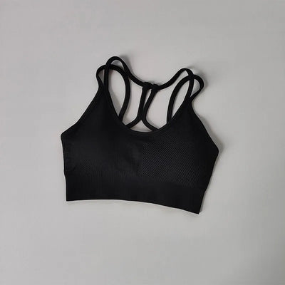 Women Breathable Sports Bra  Anti-sweat Fitness Top  Seamless Yoga Bra Gym Crop Top Brassiere Push Up Sport Bra Gym Workout Top