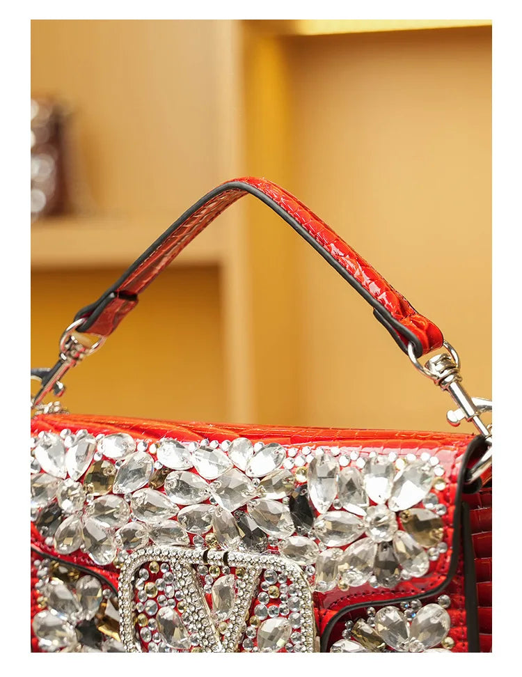 Chic Women's Crossbody Bag Leather Shoulder Handbag Designer Tote Purse Ladies Modern Elegant