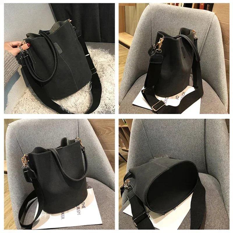 Designer Handbags Ladies Bucket Bag PU Leather Shoulder Large Capacity Crossbody Bags for Women High Quality New Tote Bag