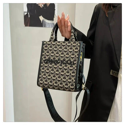 2025 Designer Sheet Music Bag for Women - Colorblock Crossbody Purse, Chic Shoulder & Handheld Tote with Adjustable Strap