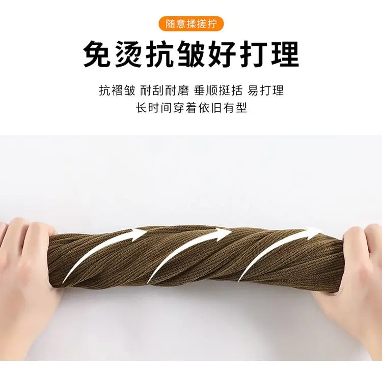 Women's Wide-leg Pants Autumn Winter Trousers New Chinese Style Folding High Waist Drooping Casual
