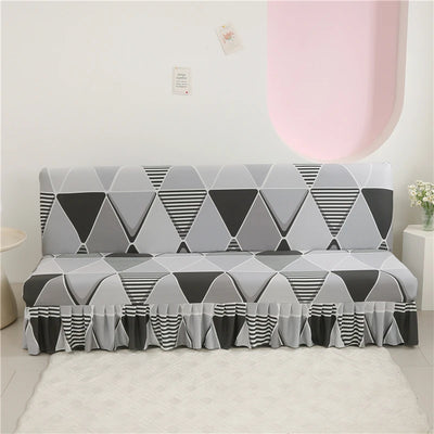 Print Armless Sofa Bed Cover With Skirts Without Armrest Elastic Folding Furniture home Decoration Bench Cover