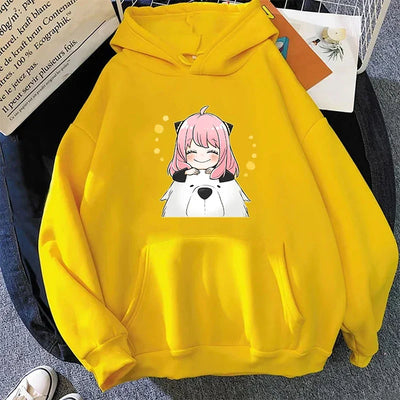 Harajuku Anime Spy X Family Oversized Hoodie Anya Women Sweatshirts Kawaii Casual Female Streetwear Long Sleeve Clothes Tops