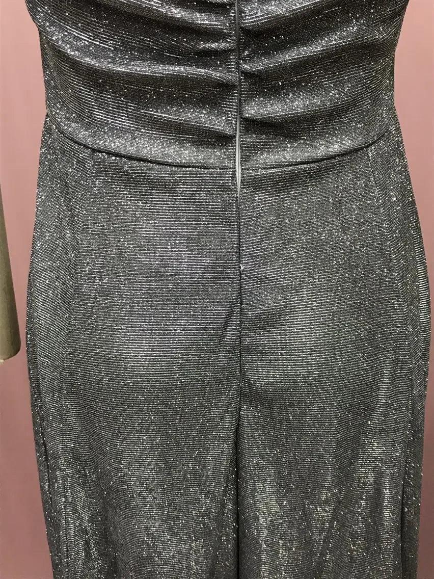 2025 Woman Evening Party Dresses Sequin A-Line Strapless Sexy Fashion Solid Color Split Long Dresses Solid Color Women Clothing