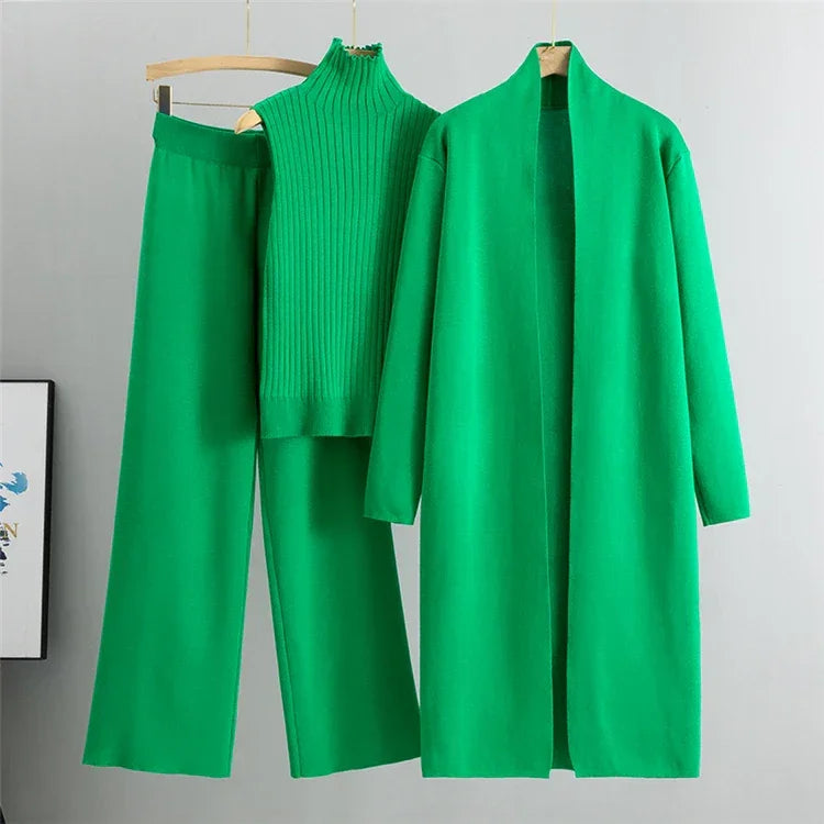 Sets Outifits New 3PCS Solid Tape Patch Tank Top &  Pants Set with Coat Fashion Casual Women Tracksuits Female
