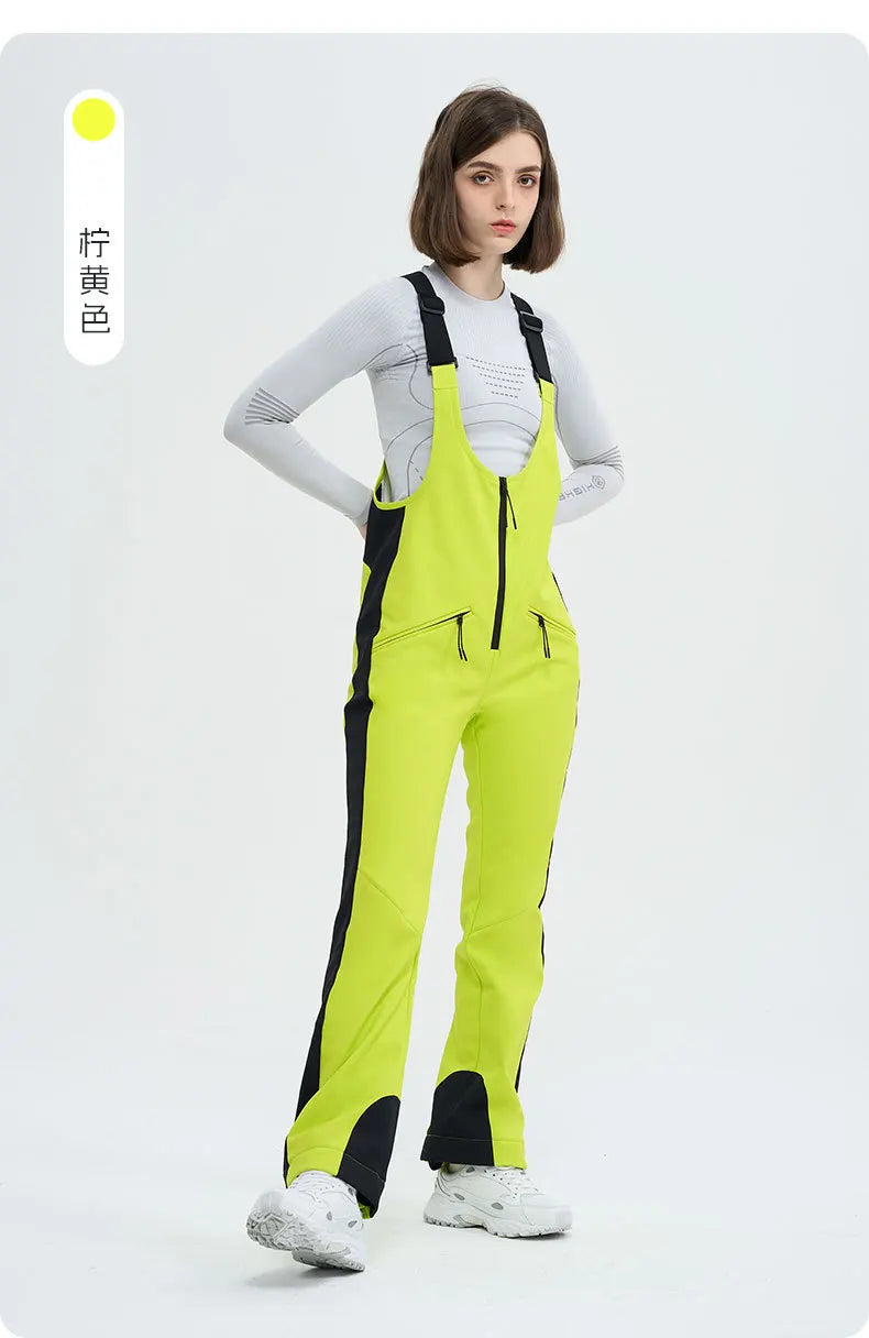 HIGH EXPERIENCE Ski Pants for Women Waterproof Camping Hiking Outdoor Thick Warm Skiing Snowboarding Winter Ski overalls