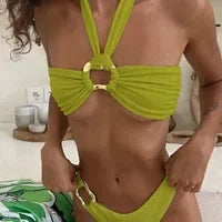 2025 New Bikini Sexy Tie Dye Split swimwear for woman Swimwear Women - Elanique