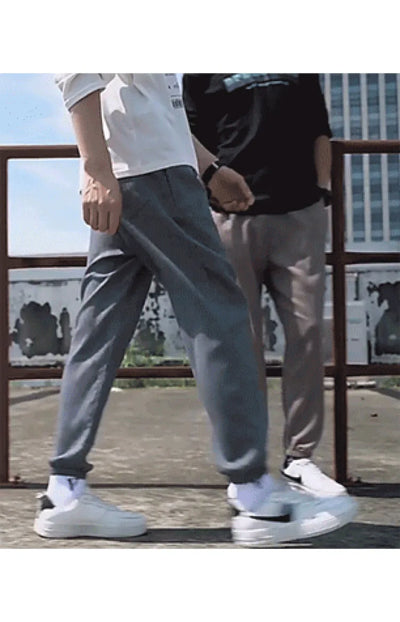 Men's Cotton and Linen Trousers Harem Pants Cuffed Fashion Trousers Linen Slim Pants Beach Pants Joggers Streetwear Loose Pants