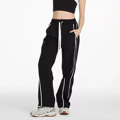 Women's sports and fitness pants, summer new style with pocket sports breathable quick drying casual loose sports pants