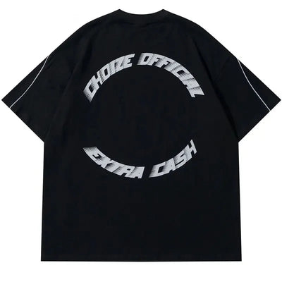 Men's Oversized T-shirt Clothing Alphabet Print Line Short sleeve Hip Hop Casual 2024 Harajuku Street Short Sleeve T-shirt Top