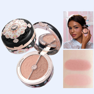 Flower Knows Butterfly Cloud Blush Duo Waterproof Long Lasting High Pigment Highlighting Powder Natural Glow Vegan Makeup