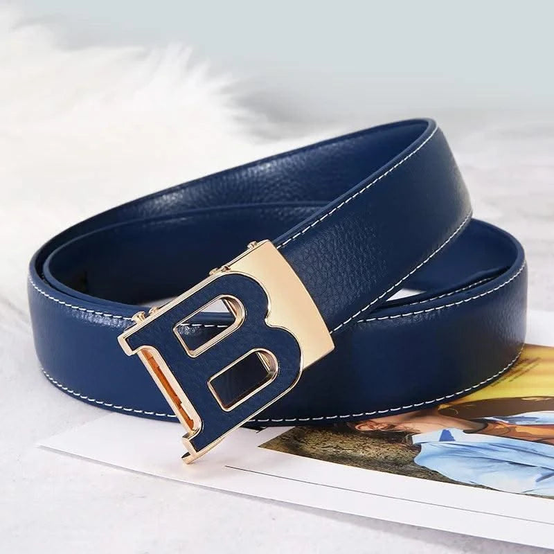 Leather Belt For Men Designer Alloy Buckle Waist