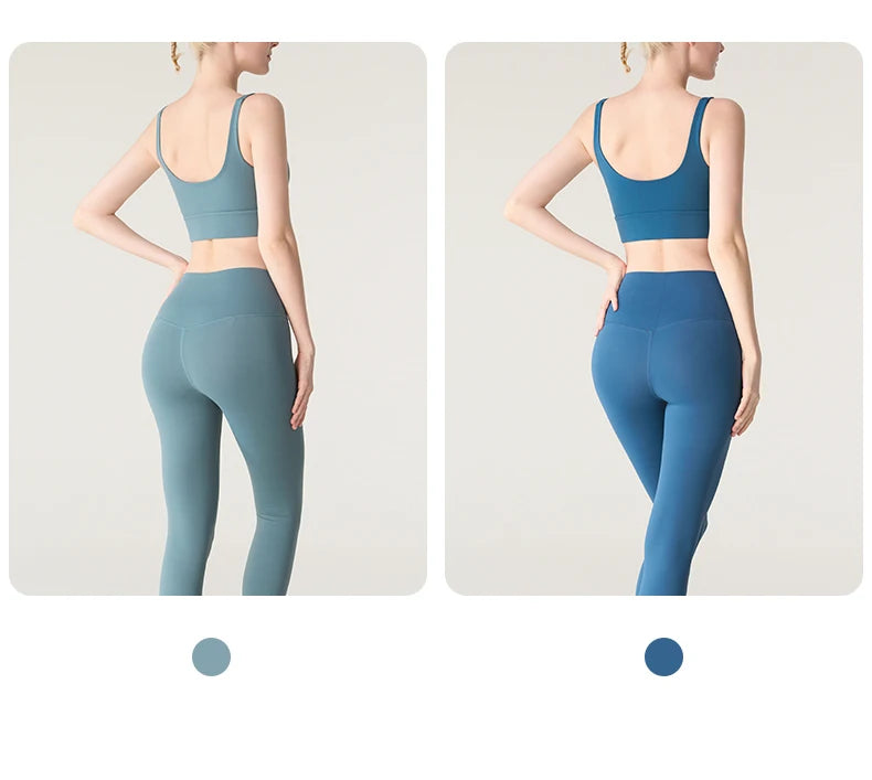 2 Piece Yoga Clothes Women's Tracksuit Athletic Wear Pilates Fitness Yoga Set Tight-fitting Running Underwear Fitness Suit👚👚