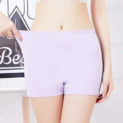 Ladies' Boxer Briefs Women's High Waist Large Size Quarter Underwear Female Cozy Cotton Antibacterial Legging Flat Legged Shorts