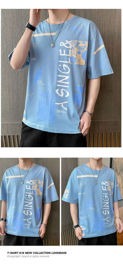 Men New T Shirt  Fashion Novelty  T Shirt   Tops Shirts Tee T-Shirt Crew Neck Streetwear Retro Style Multiple Colors Available