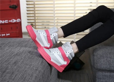 2023 Autumn Designer Wedges White Platform Sneakers Women Shoes Leather Black High Top Sneakers Hidden Increasing Basket Femme