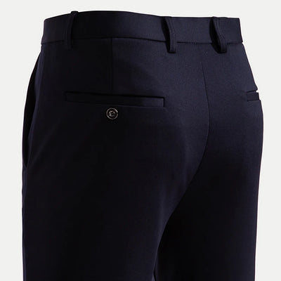 Men's Stretch Trousers Casual Smart Suit Pants Formal Straight Sport Clothing Japanese New Black Navy Elastic Office Work Pants