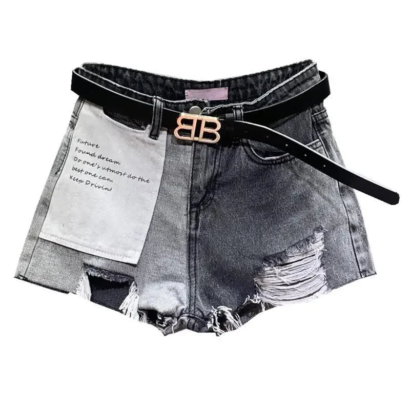 Women's Shorts Jeans Graphic Short Pants For Woman To Wear Ripped Denim Wide Sexy Summer Classic Offer Stylish Elasticty