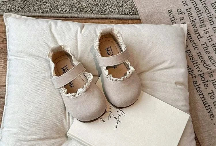 Children Soft Hook Loop Non Slip Flat Shoes |Spring Autumn Kids | Ruffles Toddler Girls Princess Shoes
