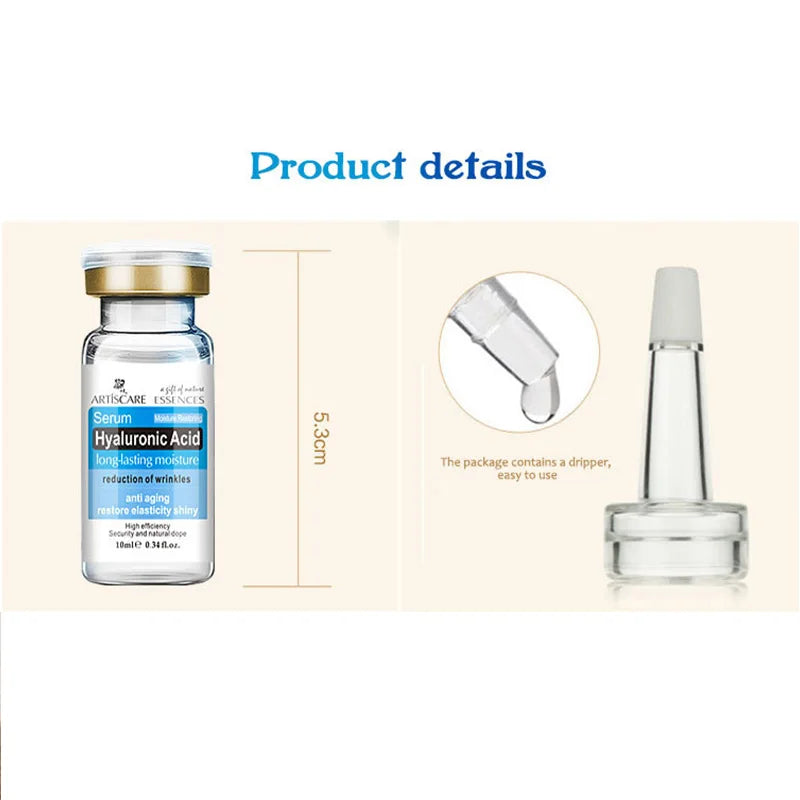 Hyaluronic Acid Solution Face Serum Moisturizing Nourishing Restore Elastic Skin Tightening and Lifting Facial Care Products